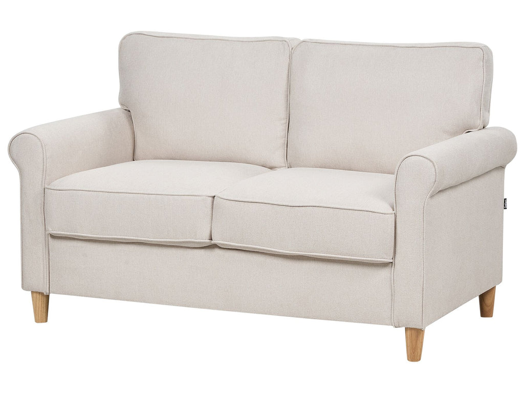 2 Seater Fabric Sofa Light Beige RONNEBY