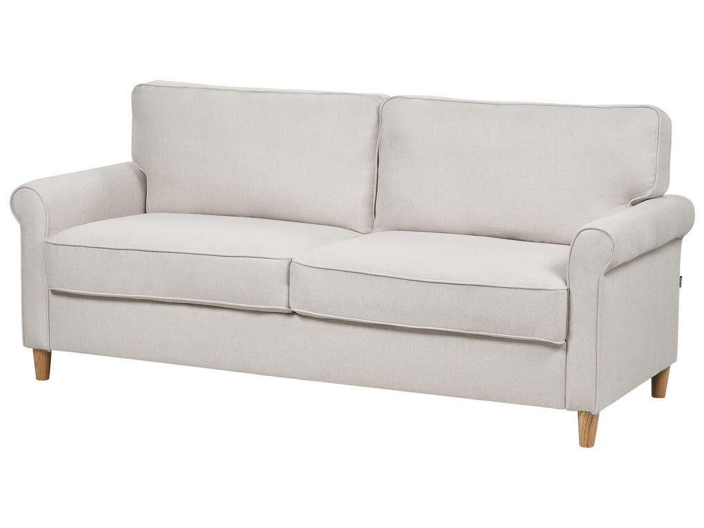 3 Seater Fabric Sofa Light Beige RONNEBY