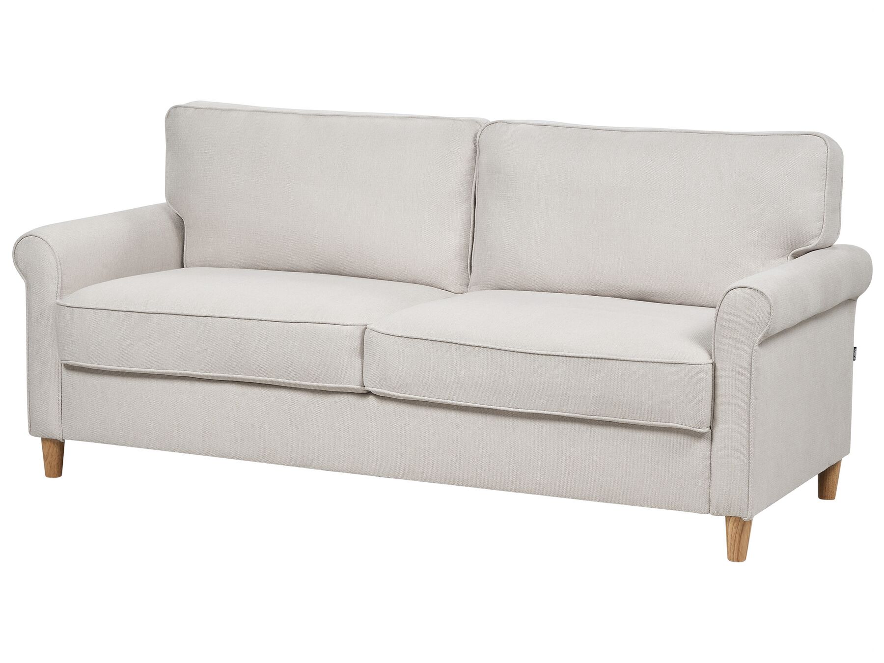 3 Seater Fabric Sofa Light Beige RONNEBY