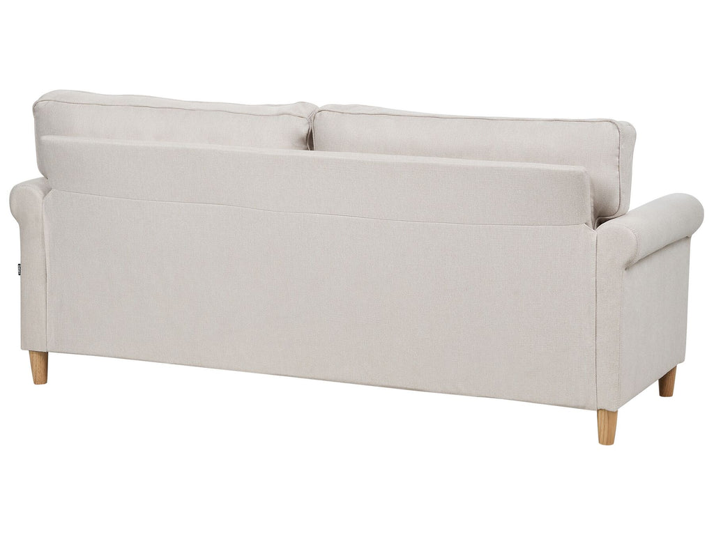 3 Seater Fabric Sofa Light Beige RONNEBY
