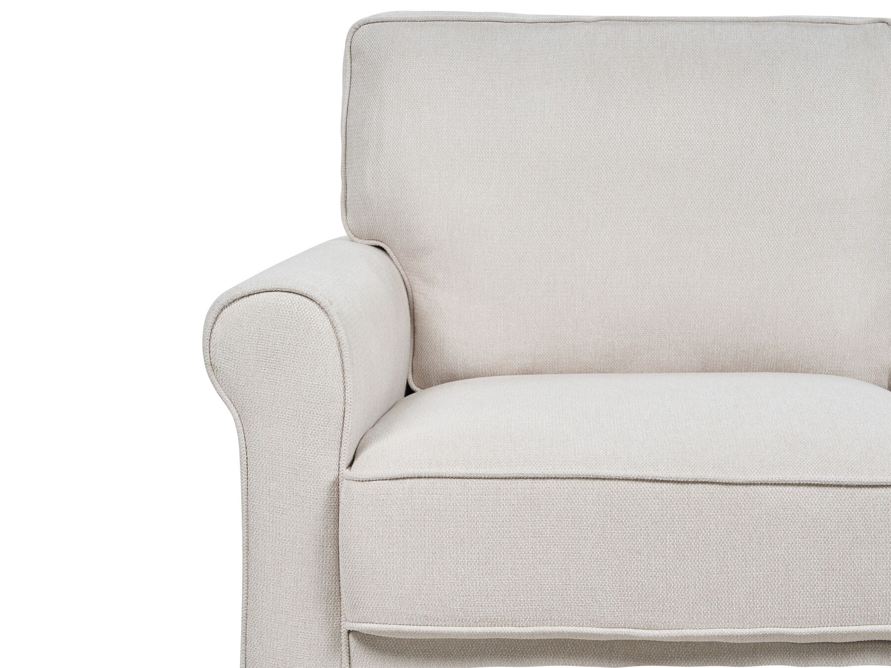3 Seater Fabric Sofa Light Beige RONNEBY