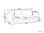 3 Seater Fabric Sofa Light Beige TONSBERG