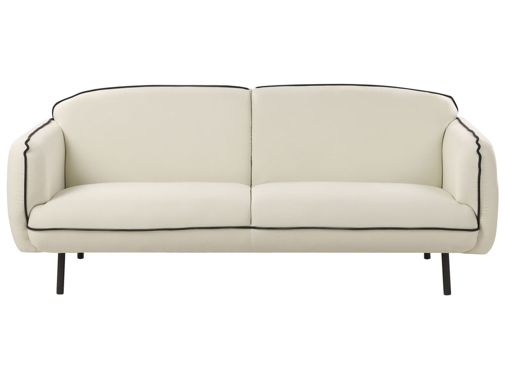 Fabric Sofa with Ottoman Light Beige TONSBERG