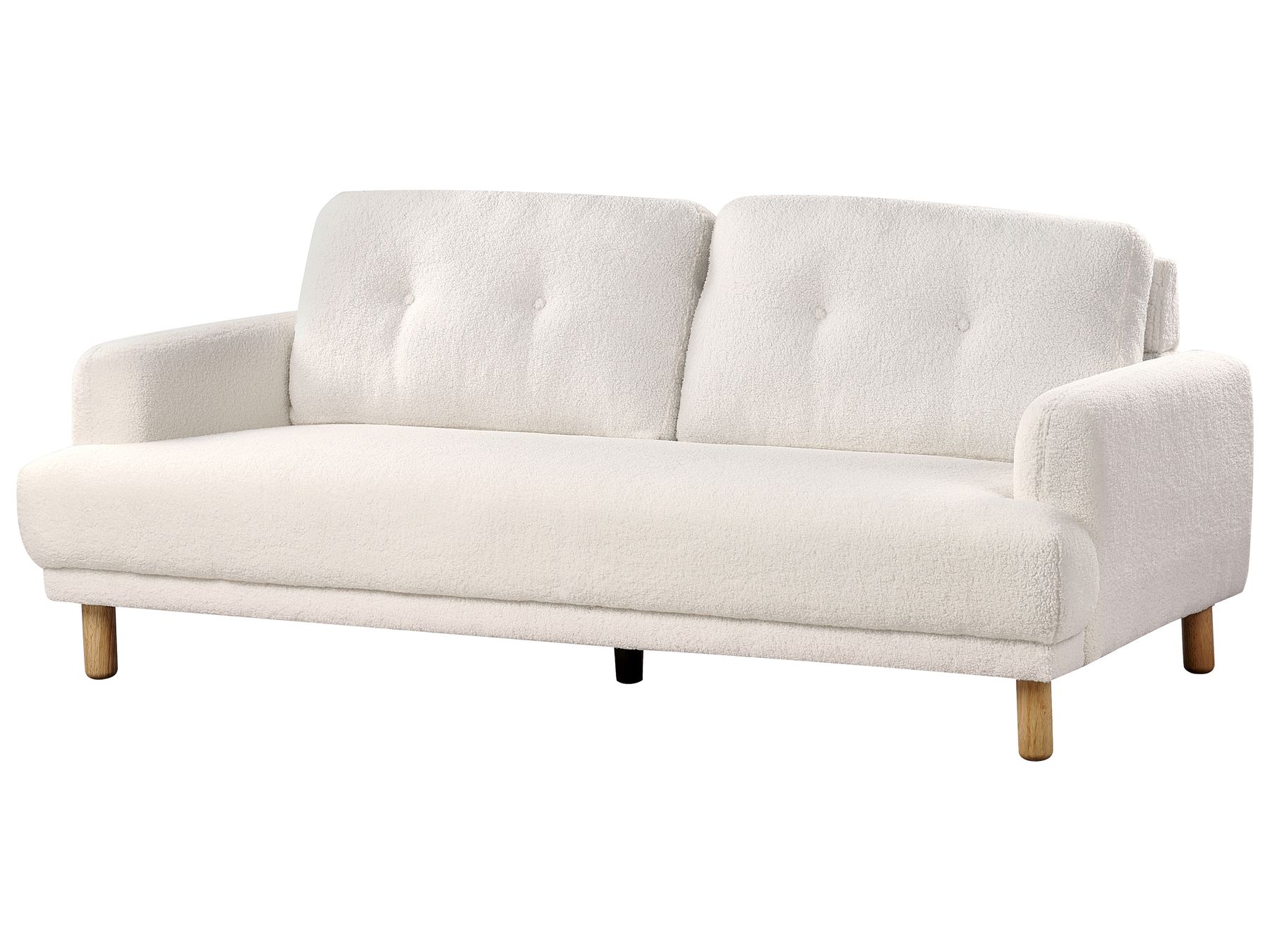 3 Seater Boucle Sofa White TUVE