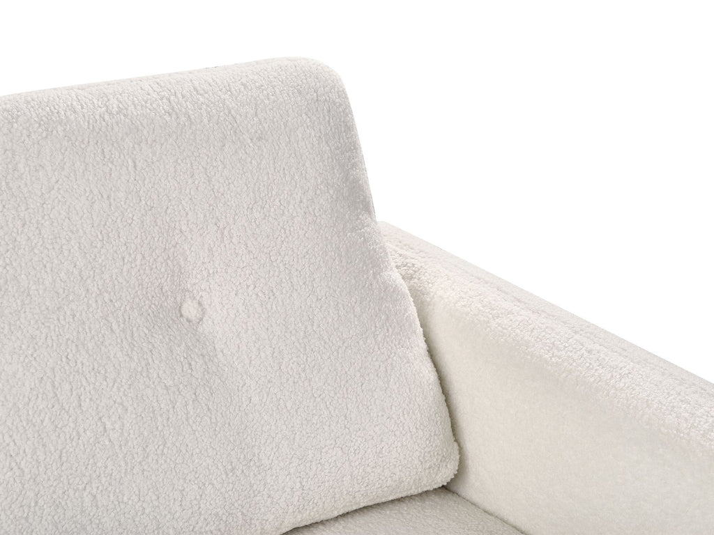 3 Seater Boucle Sofa White TUVE