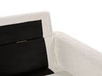 3 Seater Boucle Sofa White TUVE