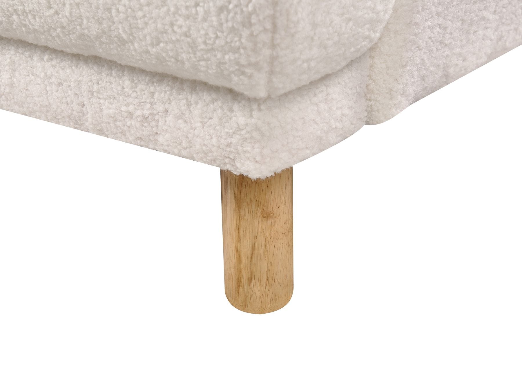 3 Seater Boucle Sofa White TUVE