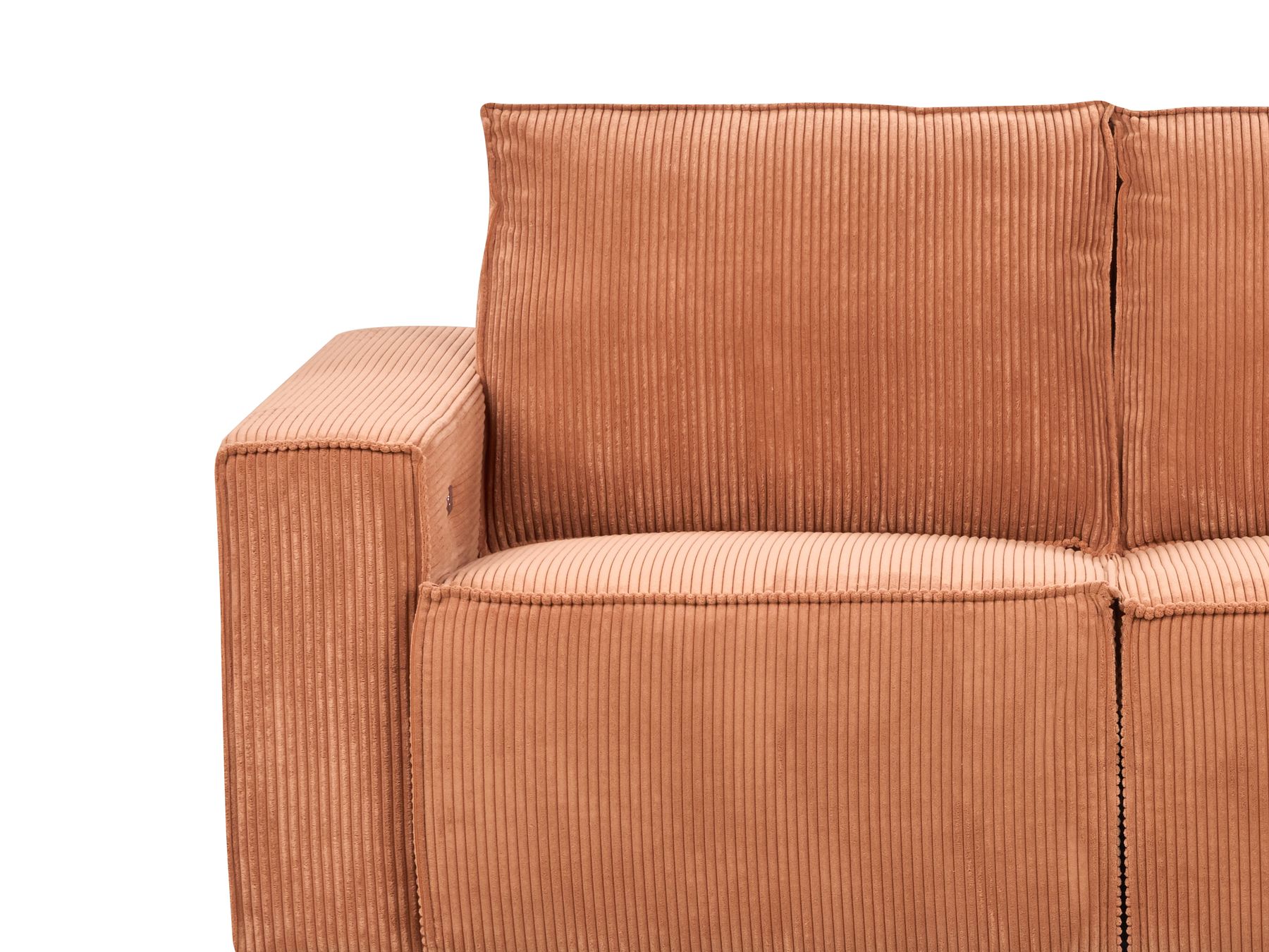 Jumbo Cord Electric Recliner Sofa Orange NUKARI