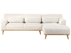 Left Hand Boucle Corner Sofa White SIMOS