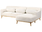 Left Hand Boucle Corner Sofa White SIMOS