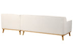 Left Hand Boucle Corner Sofa White SIMOS