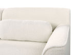 Left Hand Boucle Corner Sofa White SIMOS