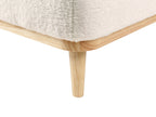Left Hand Boucle Corner Sofa White SIMOS
