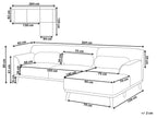 Left Hand Boucle Corner Sofa White SIMOS