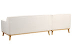 Right Hand Boucle Corner Sofa White SIMOS