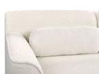 Right Hand Boucle Corner Sofa White SIMOS