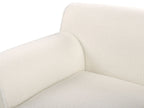 Right Hand Boucle Corner Sofa White SIMOS