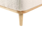 Right Hand Boucle Corner Sofa White SIMOS