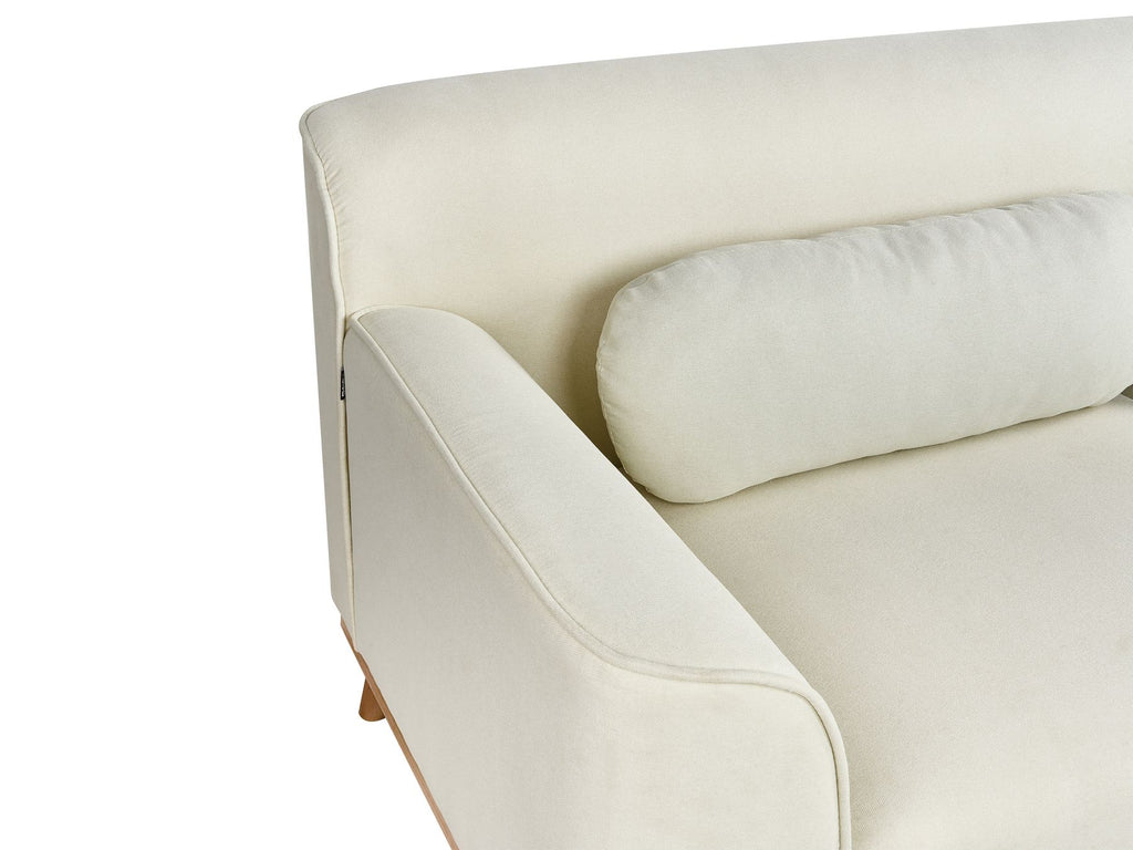 Corner Sofa SIMOS Fabric Off-White 3 Seater Left Hand
