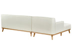 Corner Sofa SIMOS Fabric Off-White 3 Seater Right Hand