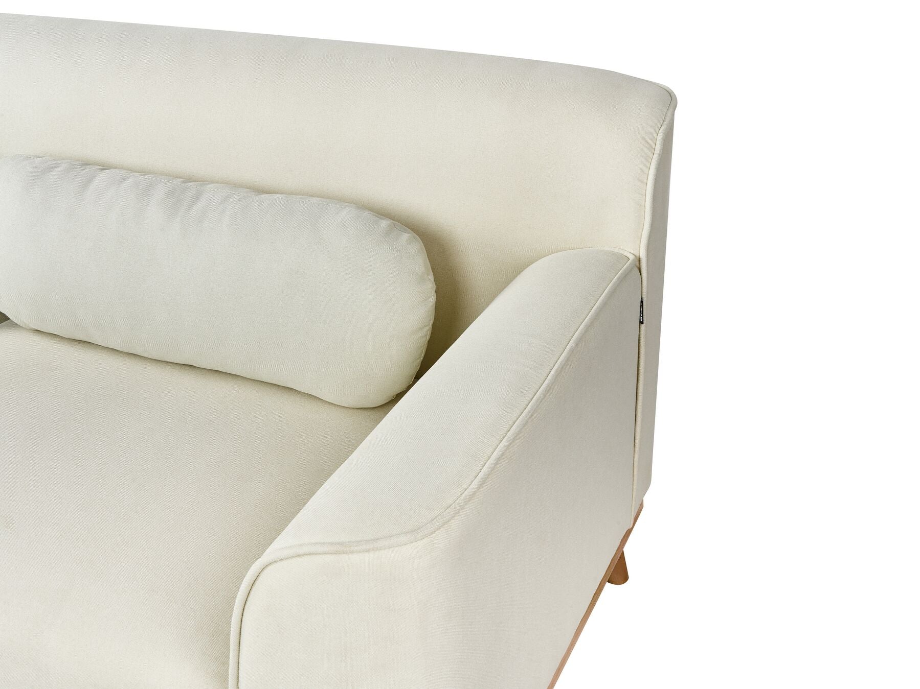 Corner Sofa SIMOS Fabric Off-White 3 Seater Right Hand