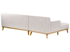 Corner Sofa SIMOS Fabric Light Grey 3 Seater Right Hand