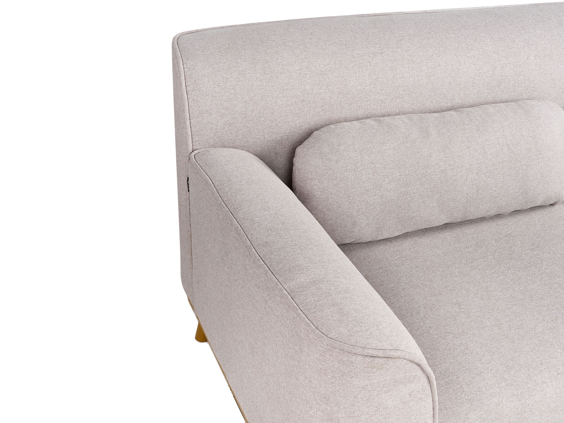 Corner Sofa SIMOS Fabric Light Grey 3 Seater Right Hand