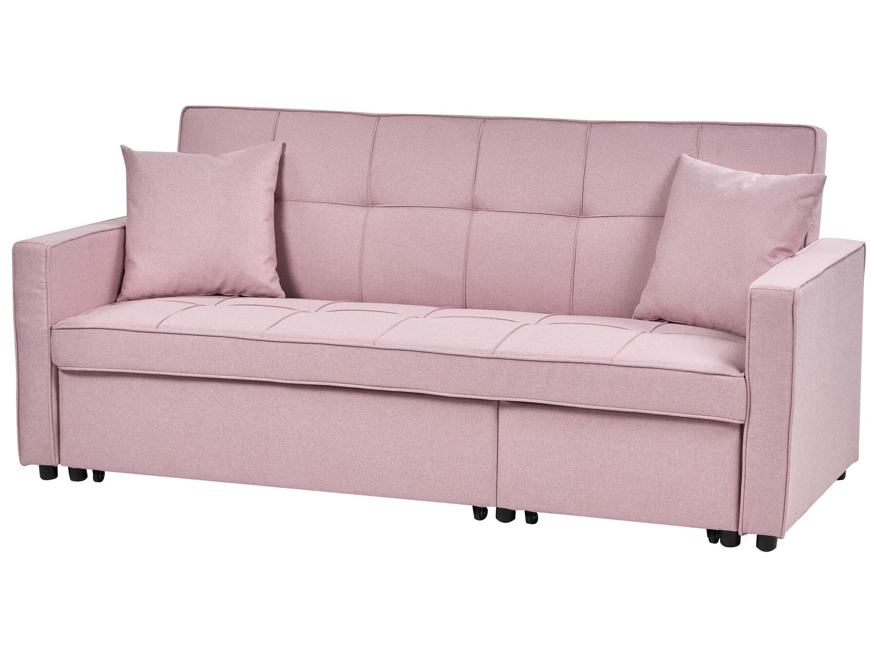 Sofa Bed GLOMMA Fabric Pastel Pink 2 Seater