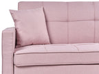 Sofa Bed GLOMMA Fabric Pastel Pink 2 Seater