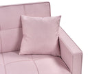 Sofa Bed GLOMMA Fabric Pastel Pink 2 Seater
