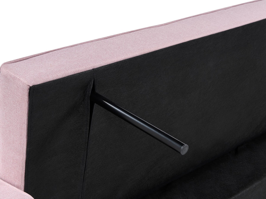 Sofa Bed GLOMMA Fabric Pastel Pink 2 Seater