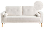 2 Seater Boucle Sofa Off-White KALMAR