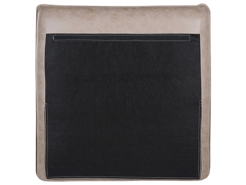 Right Hand Faux Suede Corner Sofa Light Brown GALLO