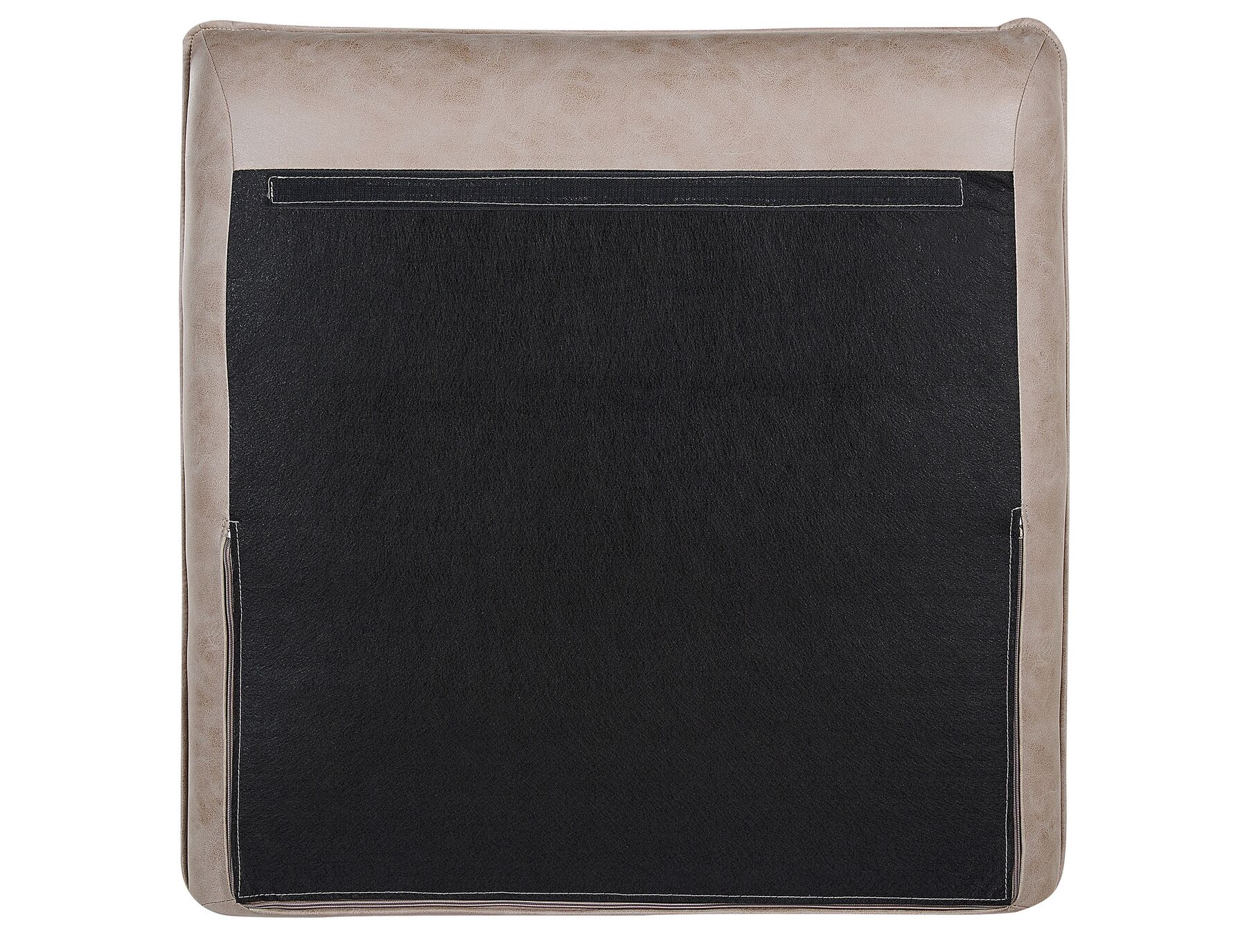Right Hand Faux Suede Corner Sofa Light Brown GALLO