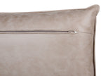 Right Hand Faux Suede Corner Sofa Light Brown GALLO