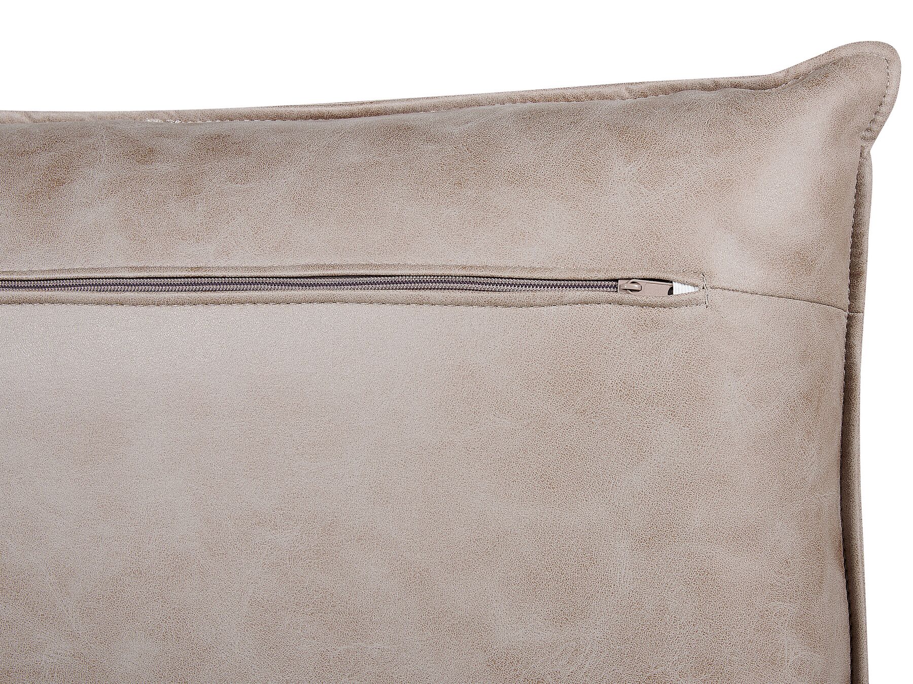 Right Hand Faux Suede Corner Sofa Light Brown GALLO