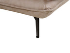 Right Hand Faux Suede Corner Sofa Light Brown GALLO