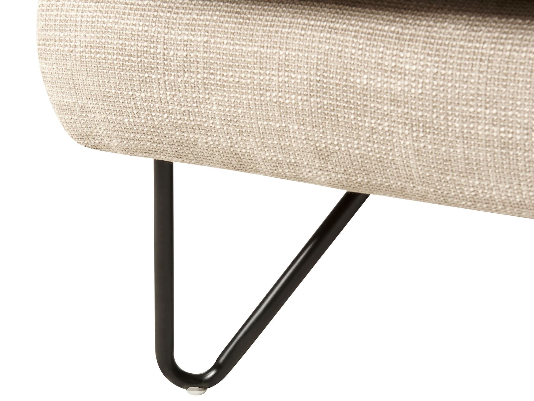 Right Hand Fabric Corner Sofa Beige SERSAN