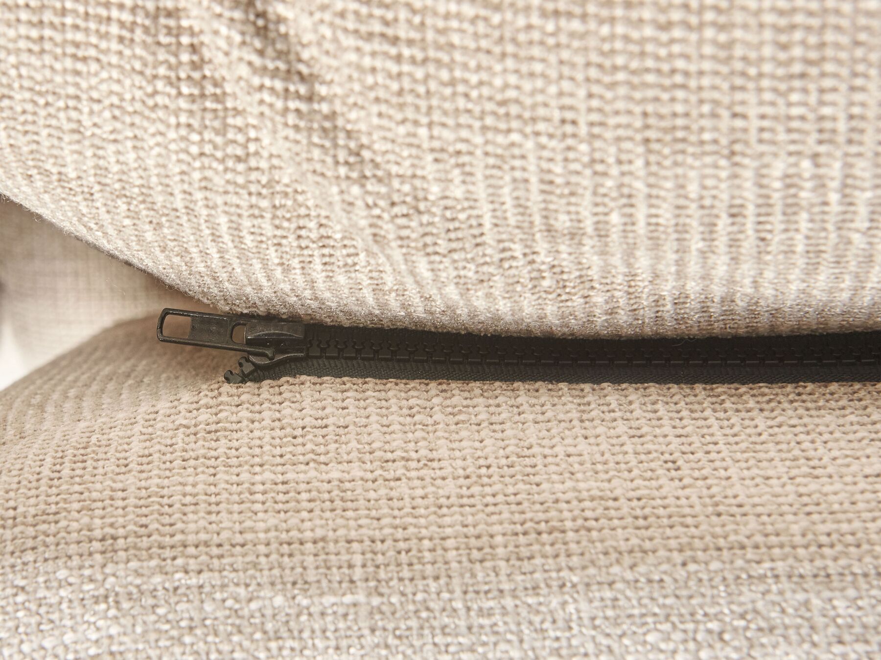 Right Hand Fabric Corner Sofa Beige SERSAN