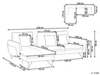 Right Hand Fabric Corner Sofa Beige SERSAN