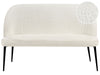 2 Seater Boucle Kitchen Sofa White