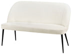 2 Seater Boucle Kitchen Sofa White OSBY