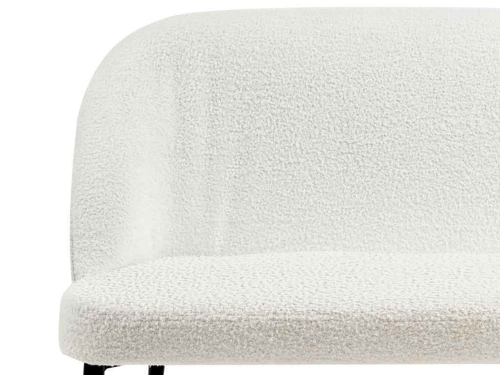 2 Seater Boucle Kitchen Sofa White OSBY