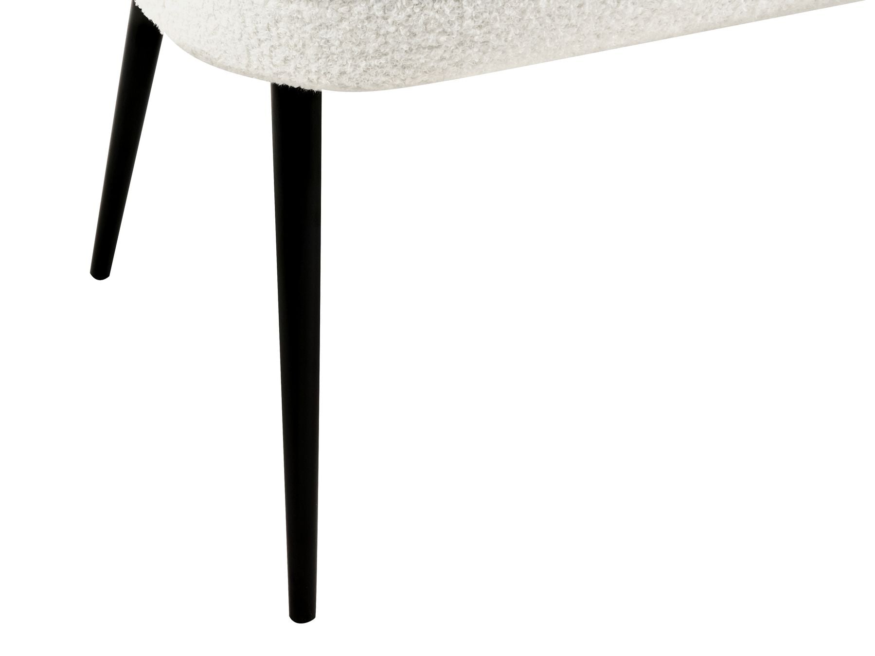 2 Seater Boucle Kitchen Sofa White OSBY