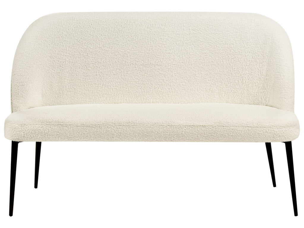 2 Seater Boucle Kitchen Sofa Light Beige OSBY