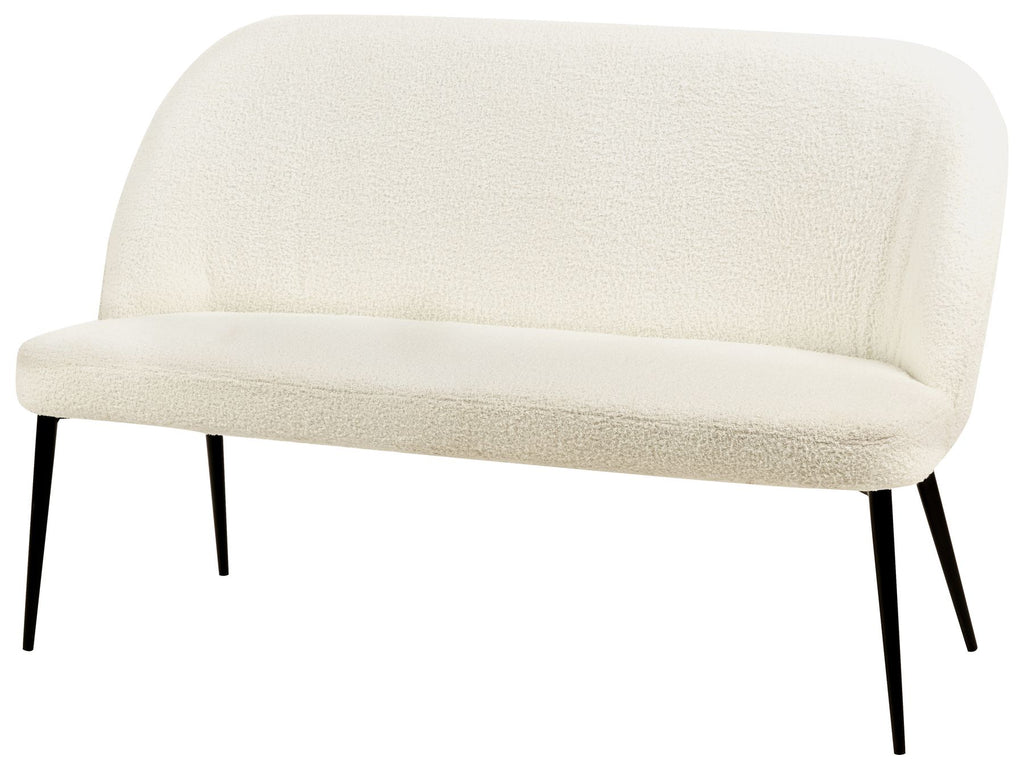 2 Seater Boucle Kitchen Sofa Light Beige OSBY