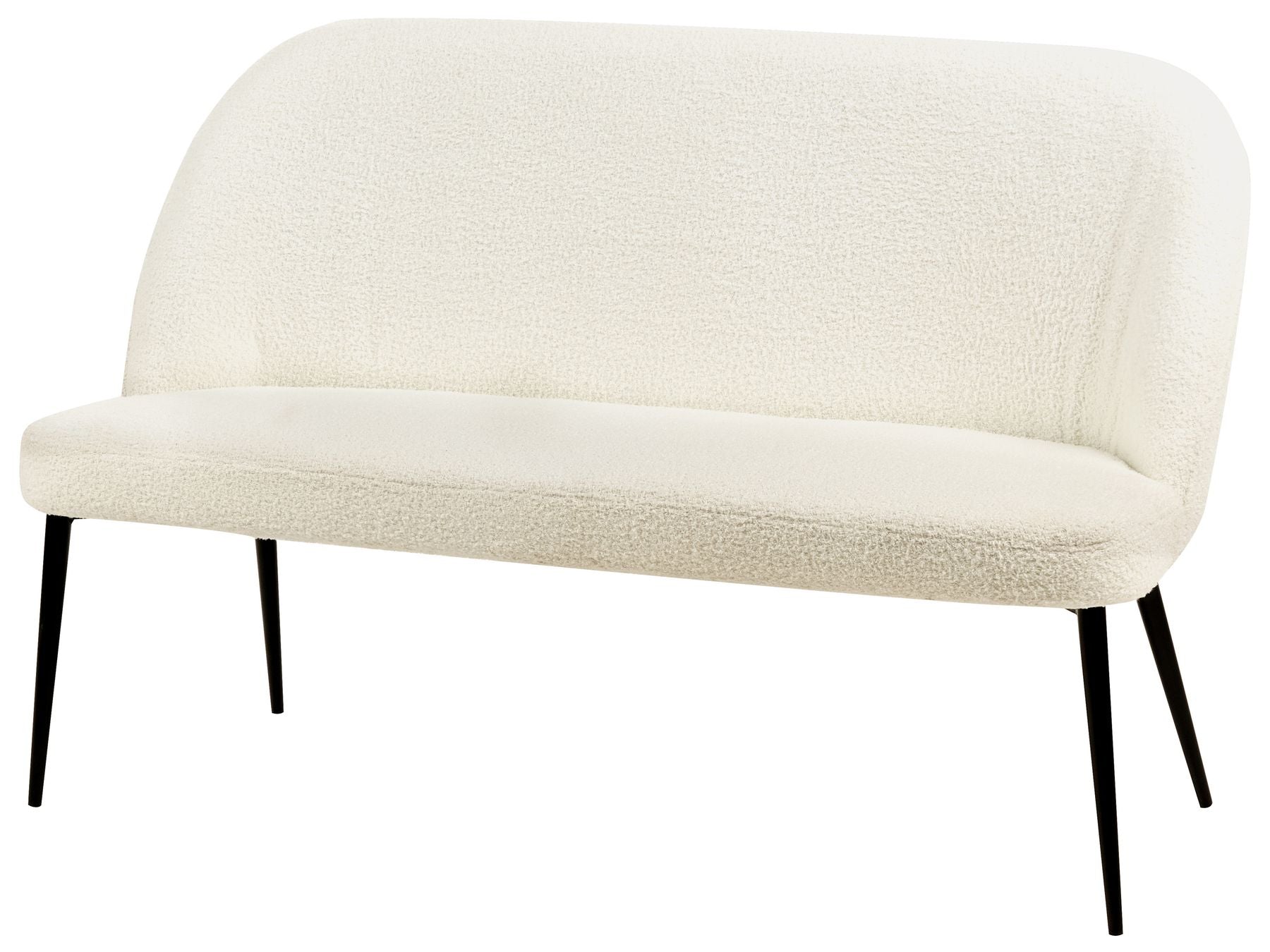 2 Seater Boucle Kitchen Sofa Light Beige OSBY