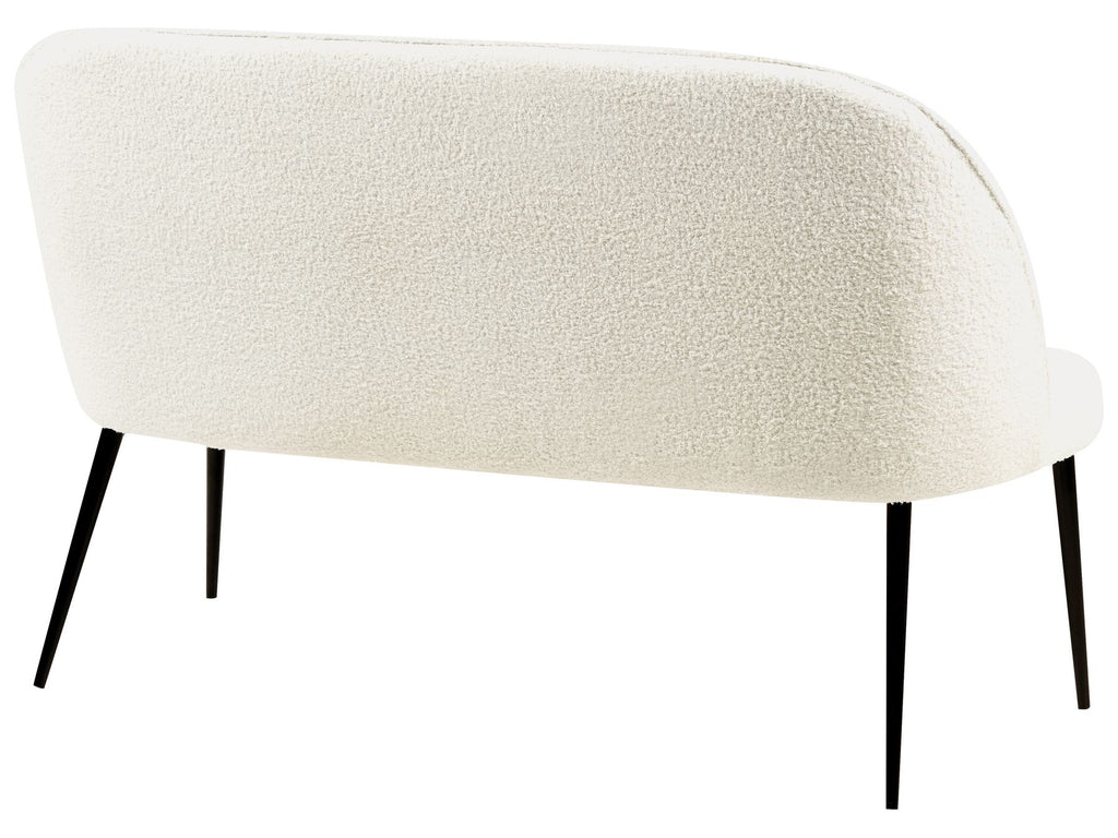 2 Seater Boucle Kitchen Sofa Light Beige OSBY