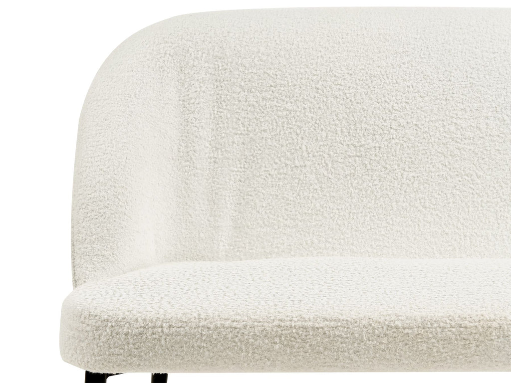 2 Seater Boucle Kitchen Sofa Light Beige OSBY