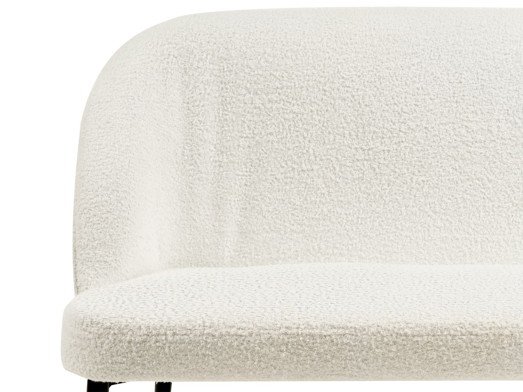 2 Seater Boucle Kitchen Sofa Light Beige OSBY